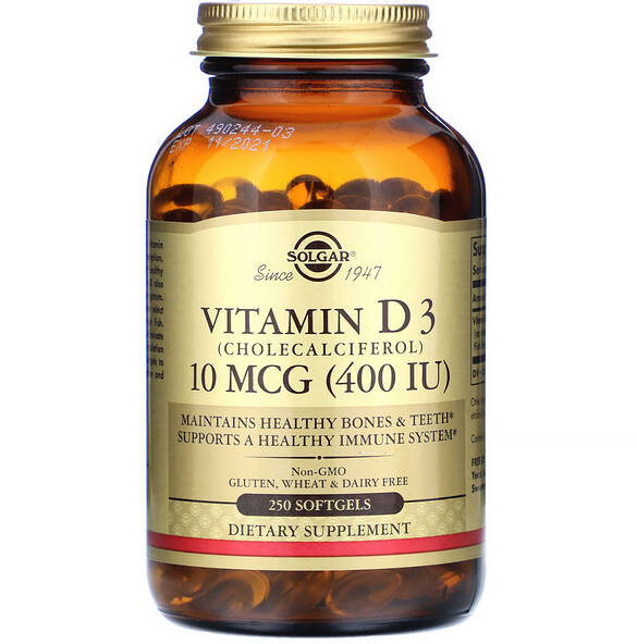 Solgar vitamin d3 cholecalciferol 10 mcg
